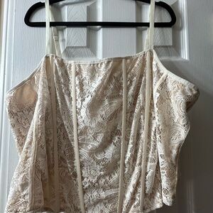 Torrid Cream Bustier Camisole Top